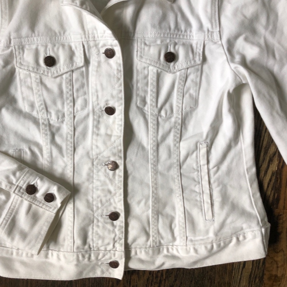 J. Crew white denim jacket - Picture 3 of 7